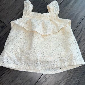 Baby girl cat & jack crochet like dressy ivory tank top